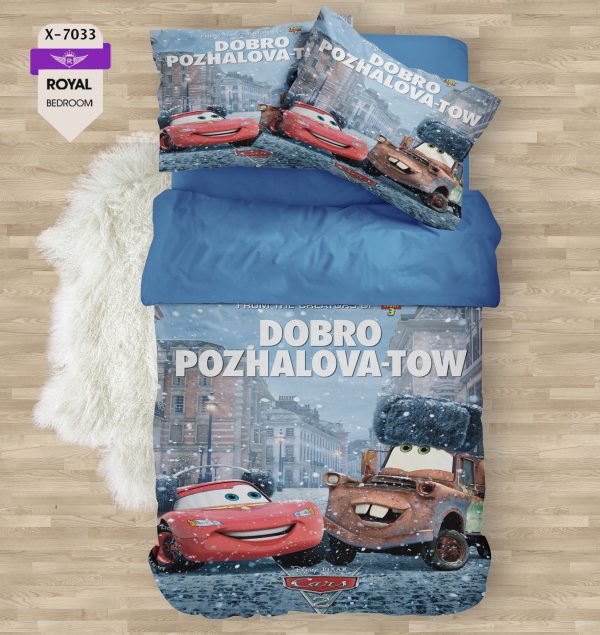 روتختی و ملحفه ( تک نفره ) طرح ماشین‌ها کد KX-7033