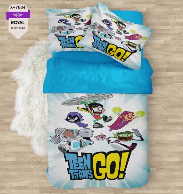 روتختی و ملحفه ( تک نفره ) طرح تیتان ها به پیش کد KX-7034