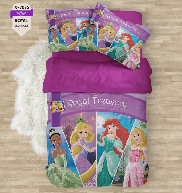 روتختی و ملحفه ( تک نفره ) طرح پرنسس کد KX-7035