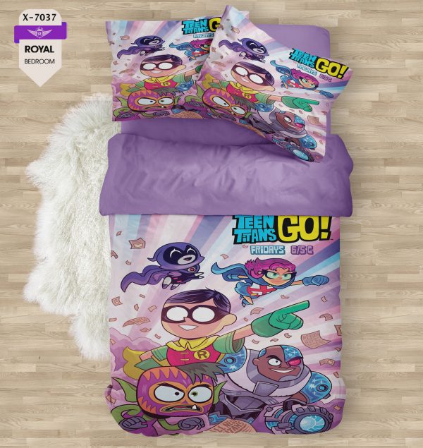 روتختی و ملحفه ( تک نفره ) طرح تیتان ها به پیش کد KX-7037