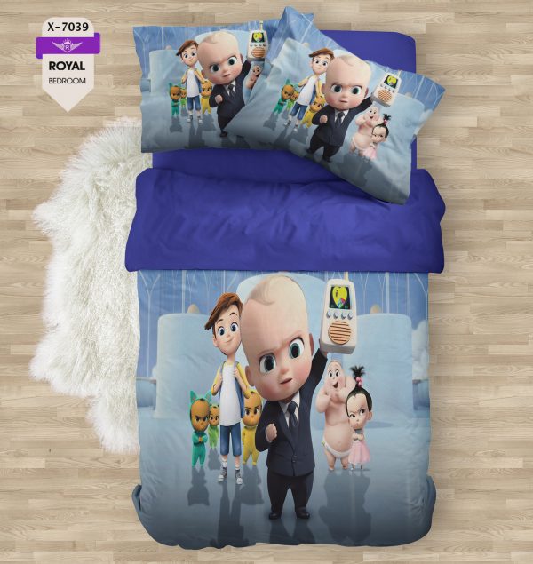 روتختی و ملحفه ( تک نفره ) طرح بچه رئیس کد KX-7039