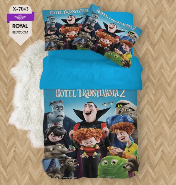 روتختی و ملحفه ( تک نفره ) طرح هتل ترانسیلوانیا کد KX-7043