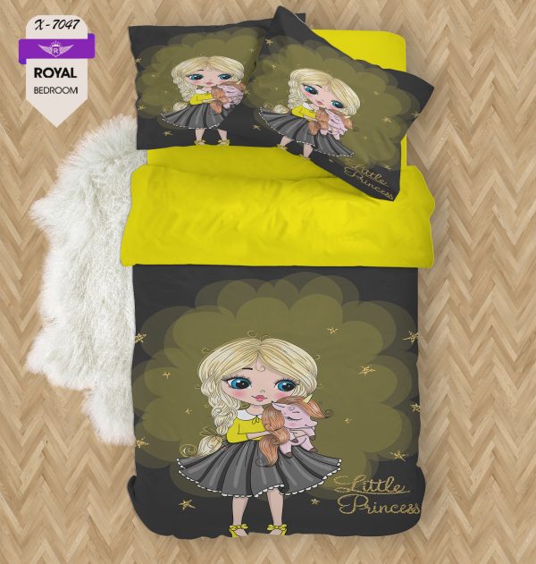 روتختی و ملحفه ( تک نفره ) طرح دختر کد KX-7047