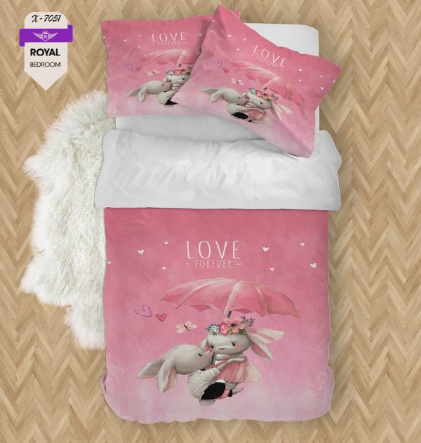 روتختی و ملحفه ( تک نفره ) طرح دختر کد KX-7051