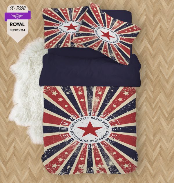 روتختی و ملحفه ( تک نفره ) طرح کانورس کد KX-7052