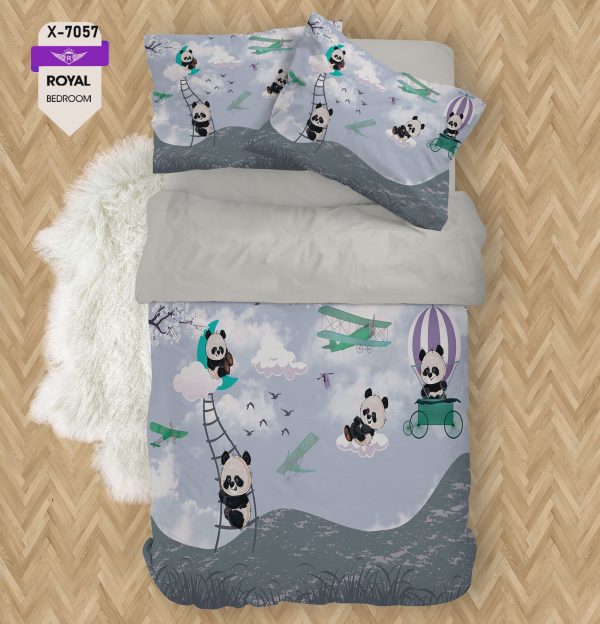 روتختی و ملحفه ( تک نفره ) طرح پاندا کد KX-7057