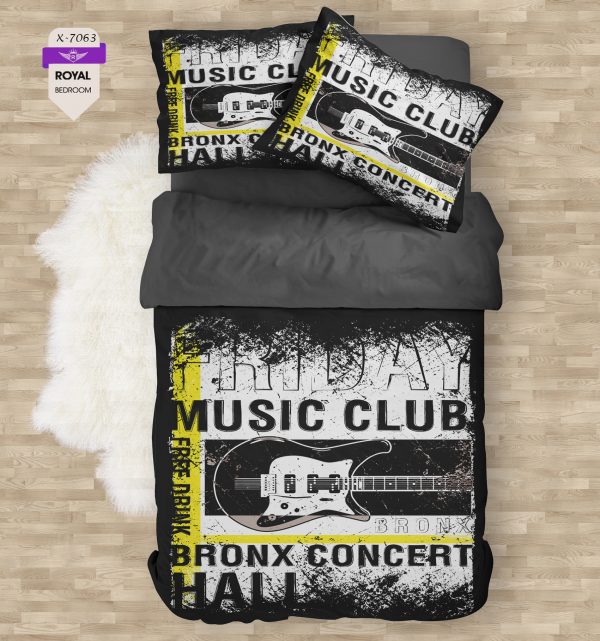 روتختی و ملحفه ( تک نفره ) طرح گیتار کد KX-7063