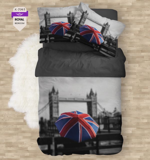 روتختی و ملحفه ( تک نفره ) طرح انگلستان کد KX-7065