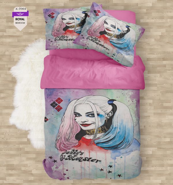 روتختی و ملحفه ( تک نفره ) طرح هارلی کد KX-7069