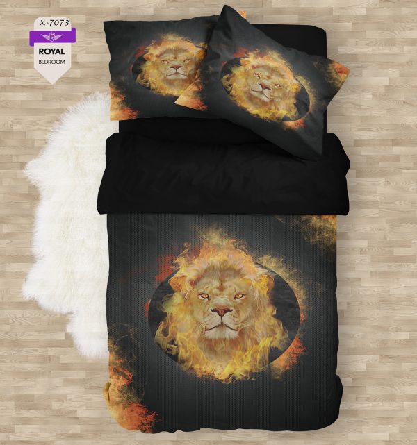 روتختی و ملحفه ( تک نفره ) طرح شیر کد KX-7073