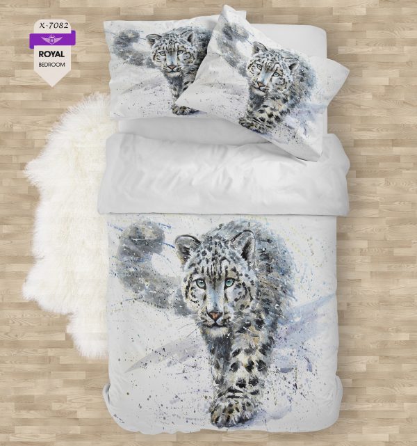 روتختی و ملحفه ( تک نفره ) طرح پلنگ کد KX-7082