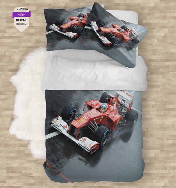 روتختی و ملحفه ( تک نفره ) طرح فرمول یک کد KX-7086