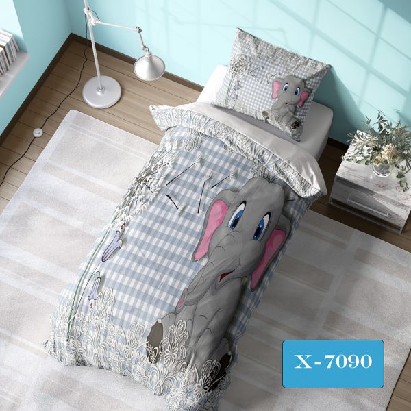 روتختی و ملحفه ( تک نفره ) طرح فیل کد KX-7090