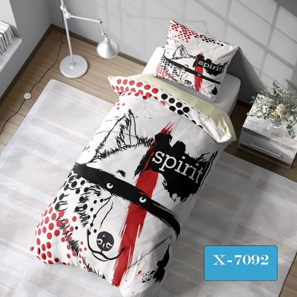 روتختی و ملحفه ( تک نفره ) طرح گرگ کد KX-7092