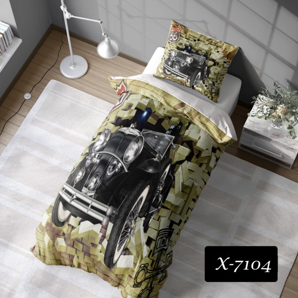 روتختی و ملحفه ( تک نفره ) طرح ماشین کد KX-7104