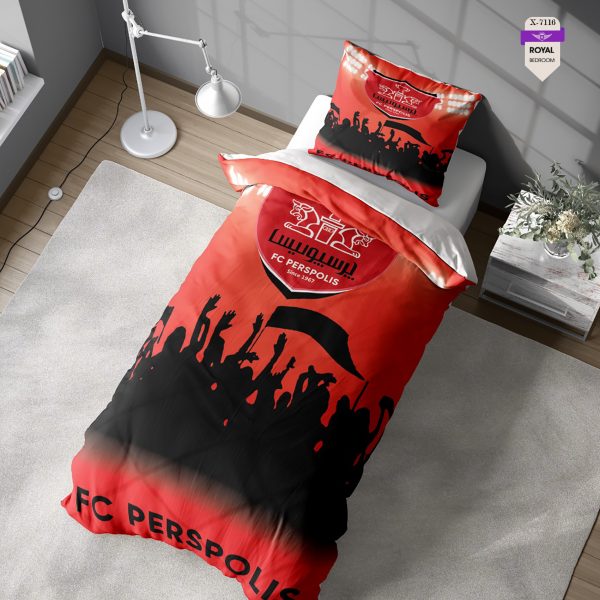 روتختی و ملحفه ( تک نفره ) طرح پرسپولیس کد KX-7116