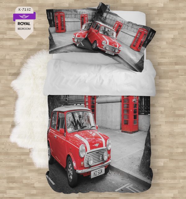 روتختی و ملحفه ( تک نفره ) طرح ماشین کد KX-7132
