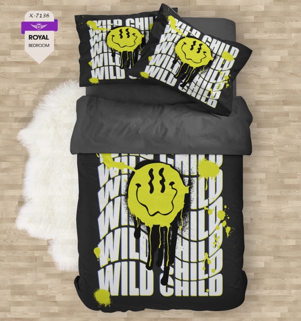 روتختی و ملحفه ( تک نفره ) طرح استیکر کد KX-7136