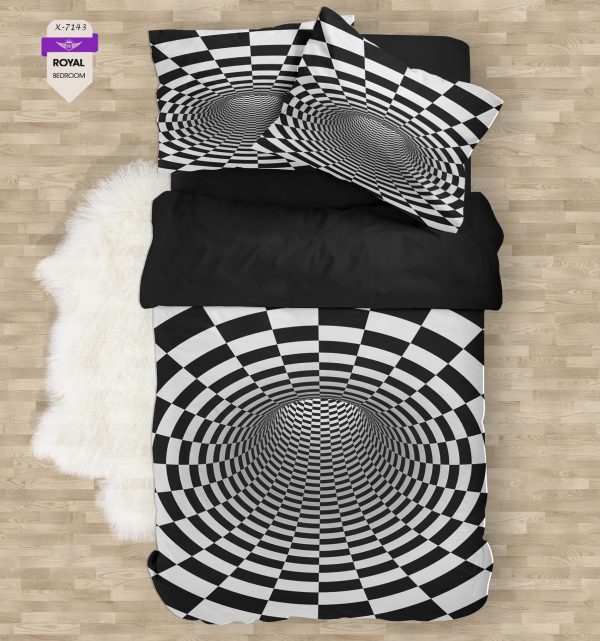 روتختی و ملحفه ( تک نفره ) طرح سه بعدی کد KX-7143