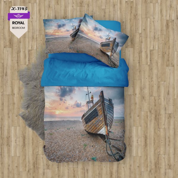 روتختی و ملحفه ( تک نفره ) طرح قایق کد KX-7145