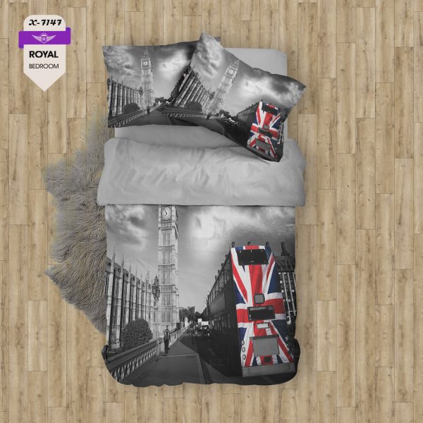 روتختی و ملحفه ( تک نفره ) طرح انگلستان کد KX-7147