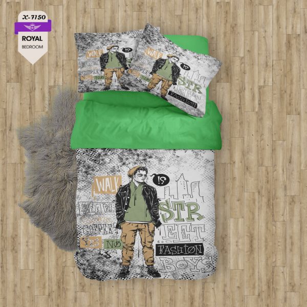 روتختی و ملحفه ( تک نفره ) طرح پسر کد KX-7150