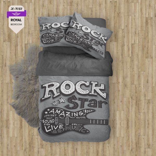 روتختی و ملحفه ( تک نفره ) طرح گیتار کد KX-7151