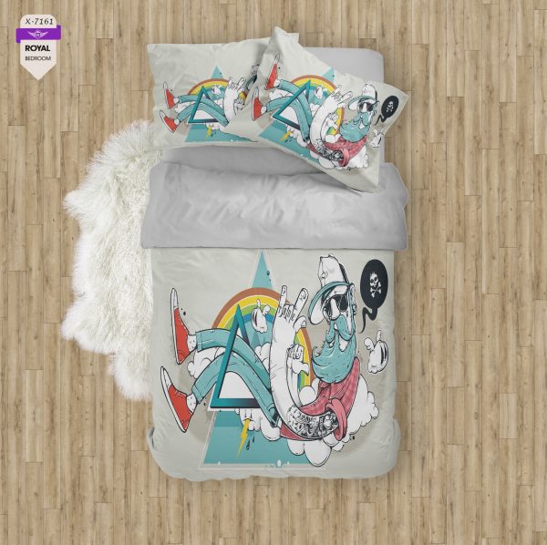 روتختی و ملحفه ( تک نفره ) طرح خاص کد KX-7161