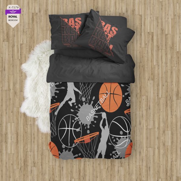 روتختی و ملحفه ( تک نفره ) طرح بسکتبال کد KX-7179