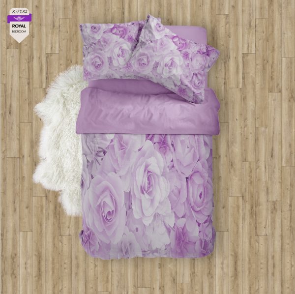 روتختی و ملحفه ( تک نفره ) طرح گل کد KX-7182