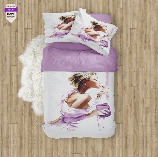 روتختی و ملحفه ( تک نفره ) طرح دختر کد KX-7183