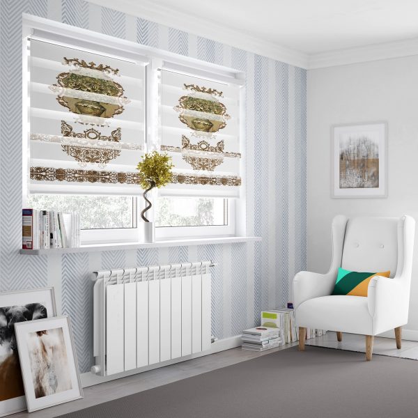 پرده زبرا طرح گل کد Z0011