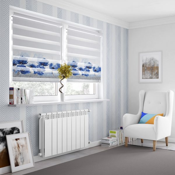 پرده زبرا طرح گل کد Z0012