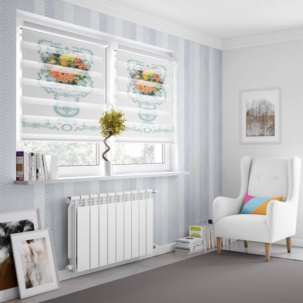 پرده زبرا طرح گل کد Z0016