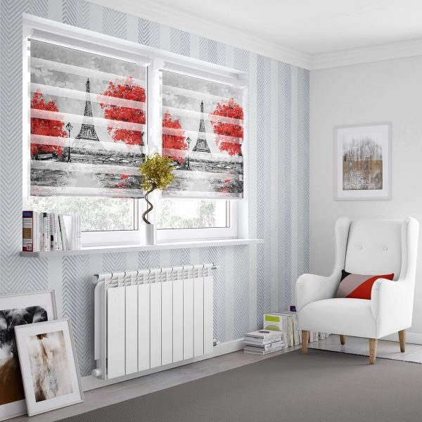 پرده زبرا طرح برج ایفل کد Z2094