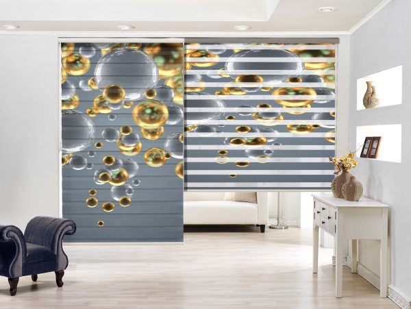 پرده زبرا طرح حباب کد Z2249