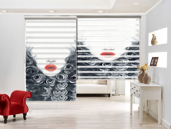 پرده زبرا طرح دختر کد Z2253