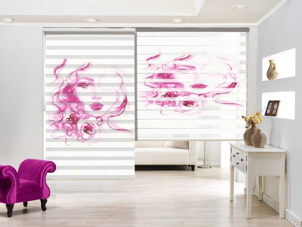 پرده زبرا طرح دختر کد Z2254