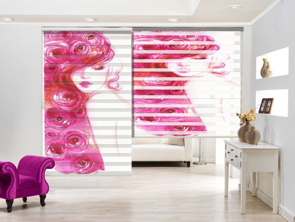 پرده زبرا طرح دختر کد Z2255