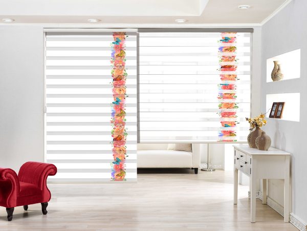 پرده زبرا طرح گل کد Z2256