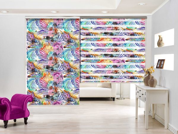 پرده زبرا طرح گورخر کد Z2259