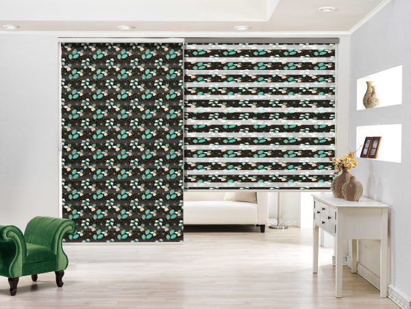 پرده زبرا طرح گل کد Z3009