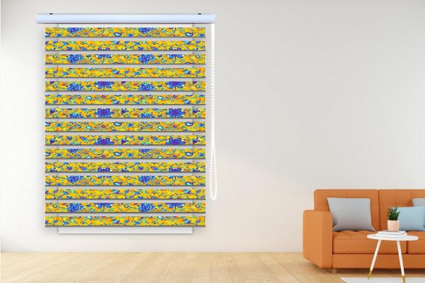 پرده زبرا طرح گل کد Z3013