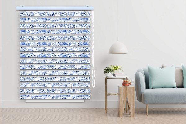 پرده زبرا طرح گل کد Z3023