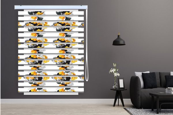 پرده زبرا طرح گل کد Z3029