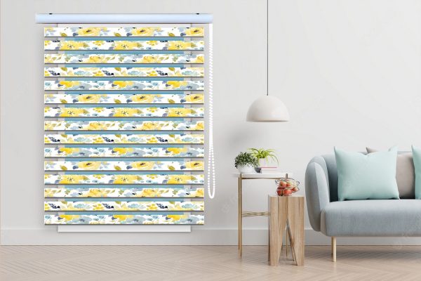 پرده زبرا طرح گل کد Z3031