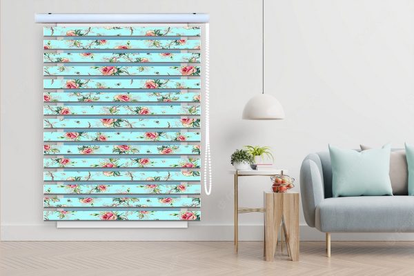 پرده زبرا طرح گل کد Z3032