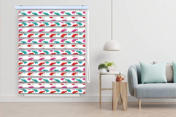 پرده زبرا طرح گل کد Z3033