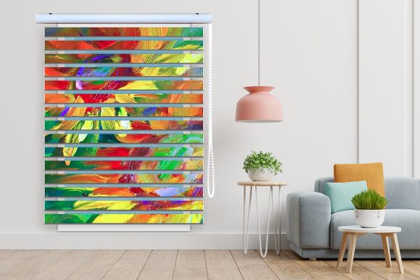 پرده زبرا طرح گل کد Z3034