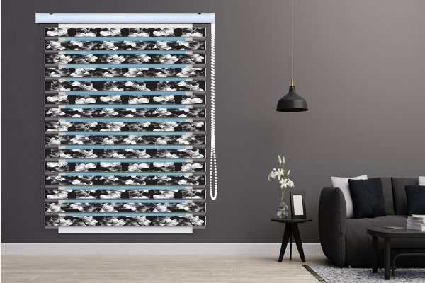 پرده زبرا طرح گل کد Z3035